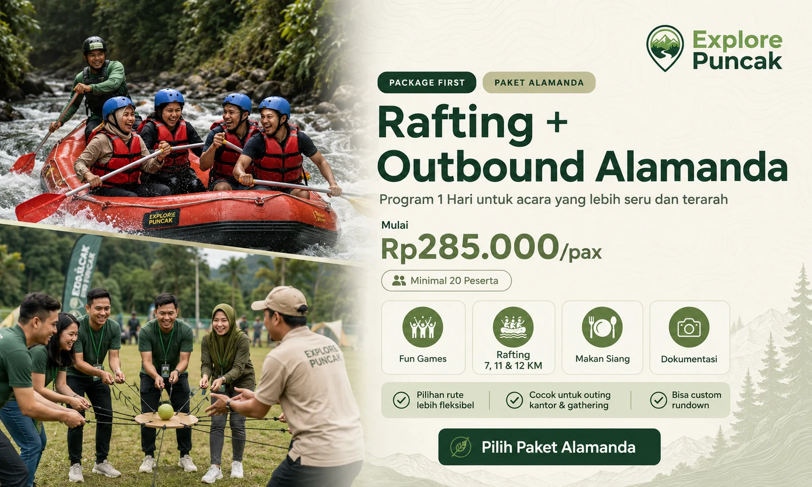 Paket Rafting dan Outbound Alamanda