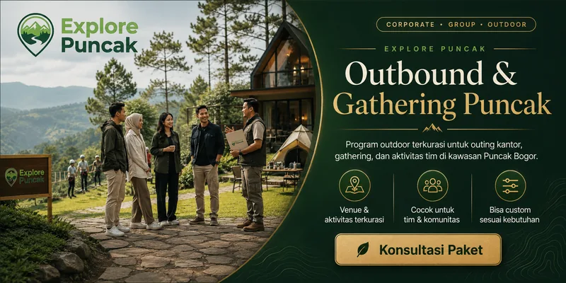 Flyer Paket Outbound & Gathering Explore Puncak