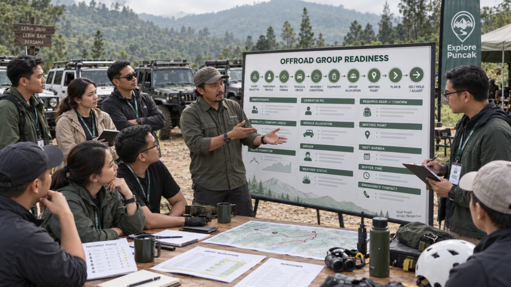 Media pendukung — Checklist Offroad Rombongan: Pertanyaan yang Perlu Diverifikasi Sebelum Masuk Agenda