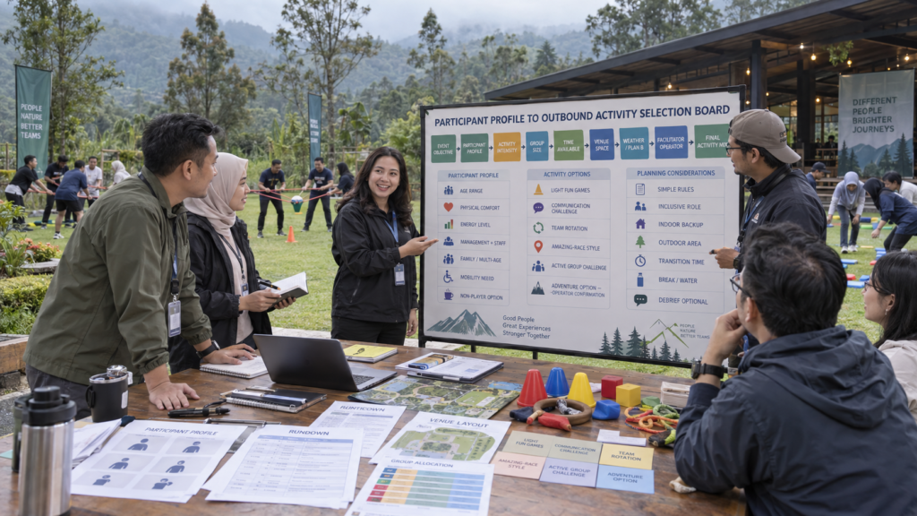 Media pendukung — Cara Memilih Aktivitas Outbound Berdasarkan Profil Peserta