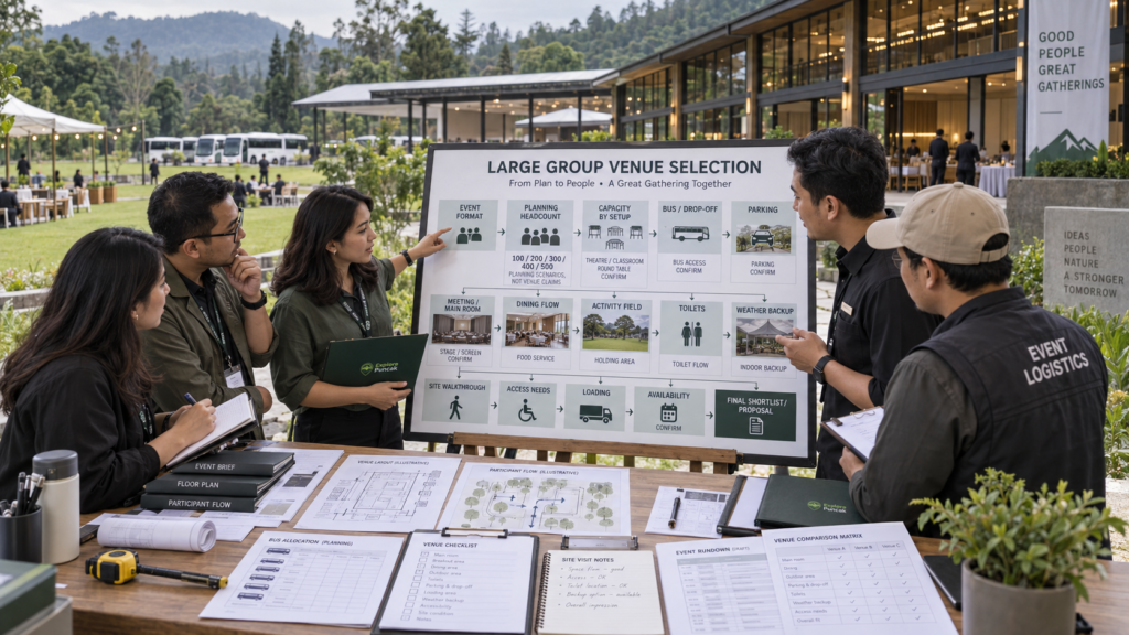 Media pendukung — Cara Memilih Venue Gathering Bandung untuk 100–500 Peserta