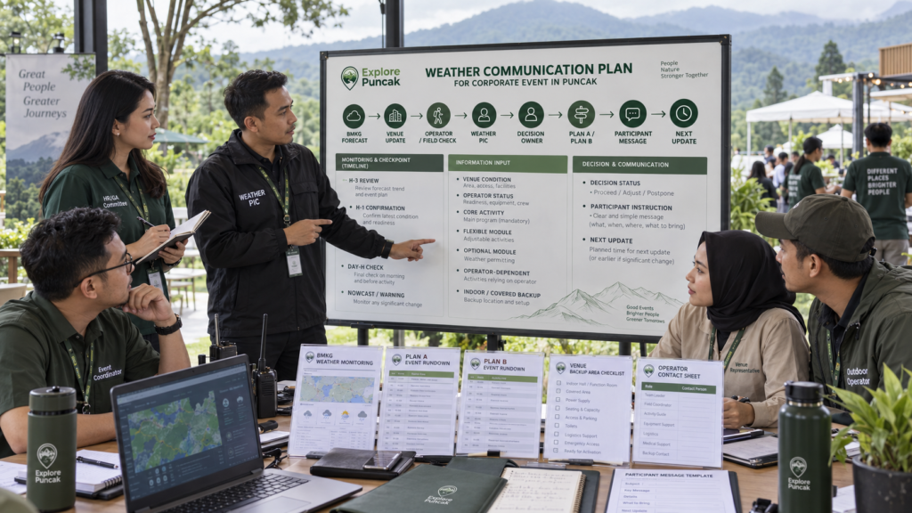 Media pendukung — Rencana Komunikasi Cuaca untuk Acara Corporate di Puncak