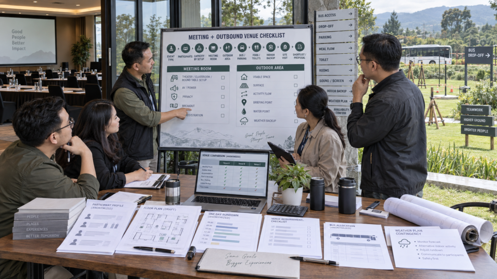 Media pendukung — Venue Bandung dengan Meeting Room + Area Outdoor: Apa yang Harus Dicek?