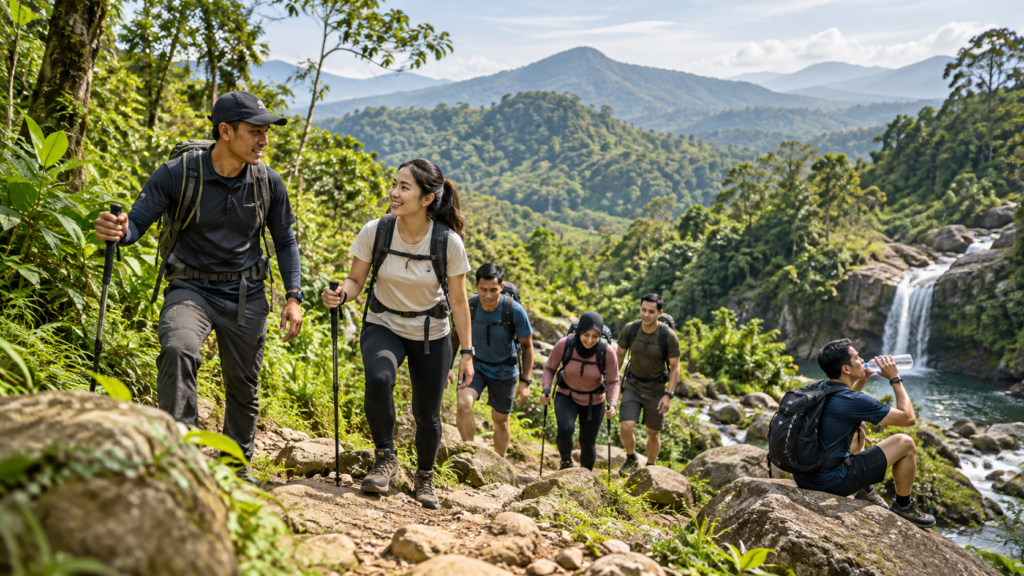 Trekking bukit paniisan 8 km sentul, bersama team explore puncak, lengkap dengan peralatan dan guide lokal