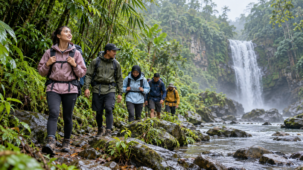 Trekking Curug Love Saat Hujan: Cek Jalur Sungai, Pace, dan Perlengkapan