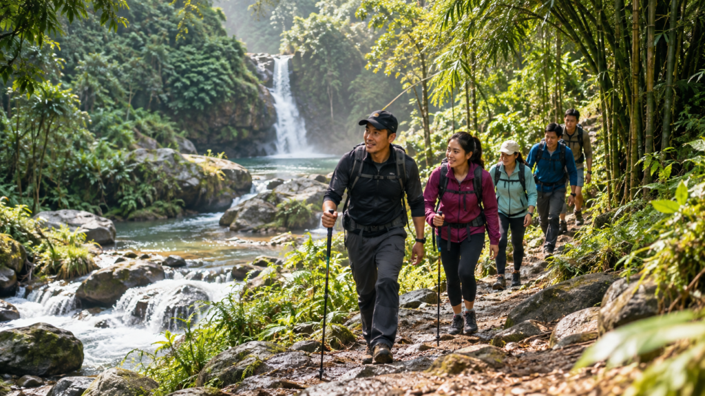 Seperti Apa Jalur Trekking Curug Love? Memahami Curug Putri Kencana, Sungai Kasih Sayang, Hutan Bambu, dan Curug Love